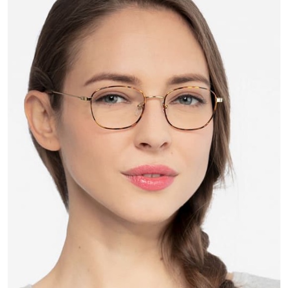 Gold oval frames with leopard colored ear grips! - Picture 7 of 7